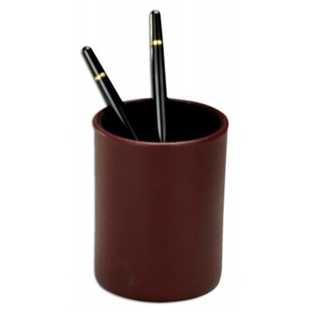 Dacasso Dacasso A7010 Burgundy Leather Round Pencil Cup A7010
